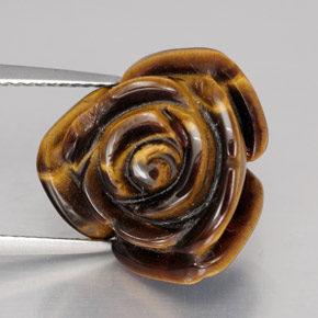 11.69克拉天然棕色Tiger's Eye，异形，15.6×15.3毫米，不透明