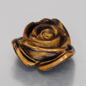 11.69克拉天然棕色Tiger's Eye，异形，15.6×15.3毫米，不透明