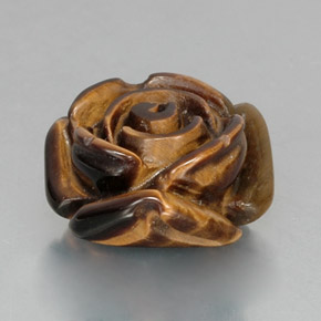 11.08克拉天然棕色Tiger's Eye，异形，15.6×15.1毫米，不透明