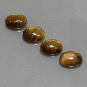 天然棕色Tiger's Eye，椭圆形切割，8.8×6.8毫米，不透明