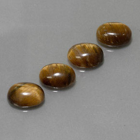 天然棕色Tiger's Eye，椭圆形切割，8.8×6.8毫米，不透明