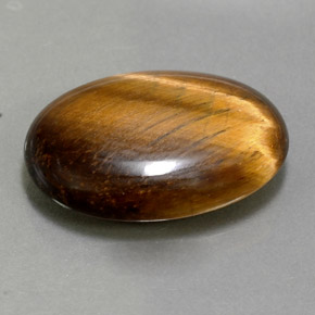 10.40克拉天然棕色Tiger's Eye，椭圆形切割，19.5×13.7毫米，不透明