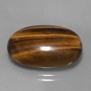 14.42克拉天然棕色Tiger's Eye，椭圆形切割，21.1×13.8毫米，不透明