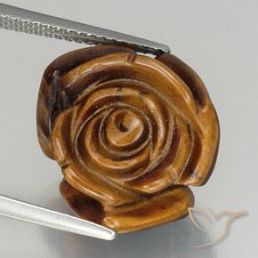 12.17ct 天然 暖棕 虎眼石, 花式切割, 不透明