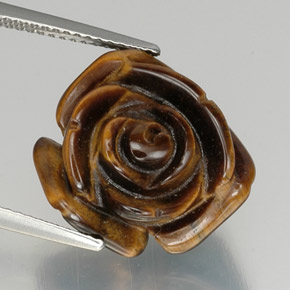 12.19克拉天然棕色Tiger's Eye，异形，16.2×15.4毫米，不透明