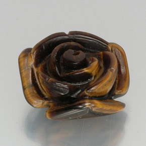 12.19克拉天然棕色Tiger's Eye，异形，16.2×15.4毫米，不透明