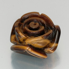 11.77克拉天然棕色Tiger's Eye，异形，15.1×14.7毫米，不透明