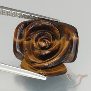 11.12ct 天然 金棕色 虎眼石, 花式切割, 不透明