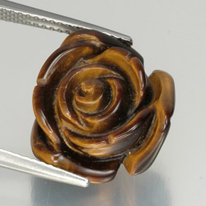 12.51克拉天然棕色Tiger's Eye，异形，15.7×14.5毫米，不透明