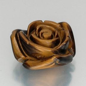 12.07克拉天然棕色Tiger's Eye，异形，16.3×15.2毫米，不透明