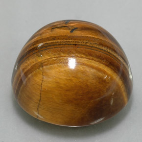 37.40克拉天然棕色Tiger's Eye，圆形切割，20.21毫米，不透明