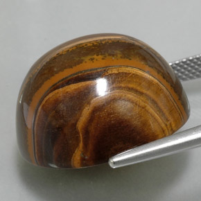 36.02克拉天然虎眼石，圆形切割，不透明