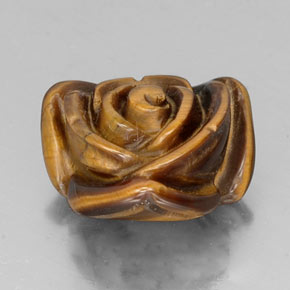 11.36克拉天然棕色Tiger's Eye，异形，15.8×15.6毫米，不透明