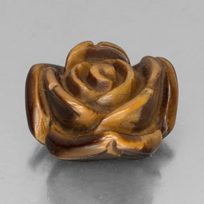12.35克拉天然棕色Tiger's Eye，异形，16×15.4毫米，不透明