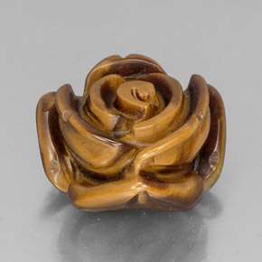 11.73克拉天然棕色Tiger's Eye，异形，15.3×14.7毫米，不透明