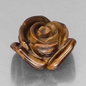 11.87克拉天然棕色Tiger's Eye，异形，15.8×15.4毫米，不透明