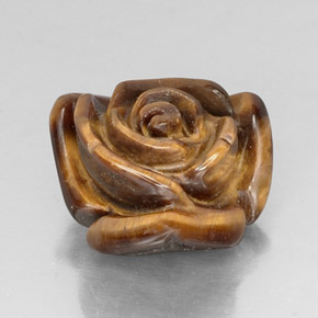 11.19克拉天然棕色Tiger's Eye，异形，15.9×14.5毫米，不透明