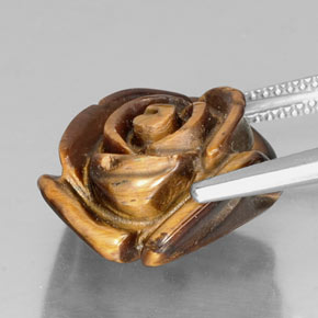 12.80克拉天然棕色Tiger's Eye，异形，16.1×15.9毫米，不透明