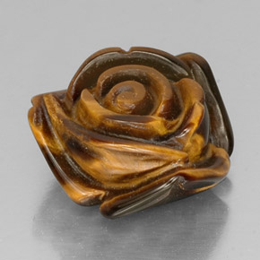 13.91克拉天然棕色Tiger's Eye，异形，16.3×16.1毫米，不透明