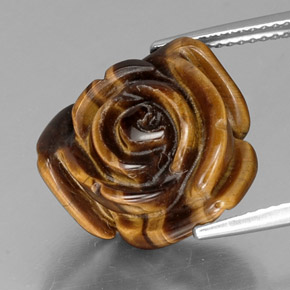 11.61克拉天然棕色Tiger's Eye，异形，15.9×14.8毫米，不透明