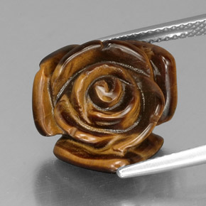 10.44克拉天然棕色Tiger's Eye，异形，15.3×14.9毫米，不透明