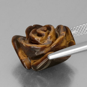 10.44克拉天然棕色Tiger's Eye，异形，15.3×14.9毫米，不透明