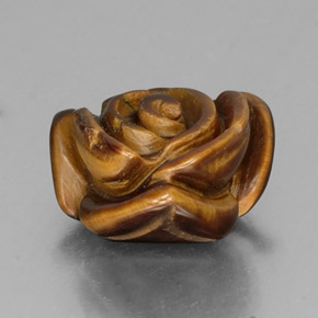 10.77克拉天然棕色Tiger's Eye，异形，15.2×14.7毫米，不透明