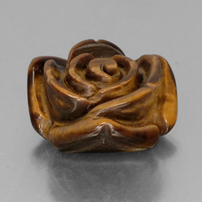 12.84克拉天然棕色Tiger's Eye，异形，16.1×15.8毫米，不透明