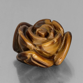 11.53克拉天然棕色Tiger's Eye，异形，15.6×14.9毫米，不透明