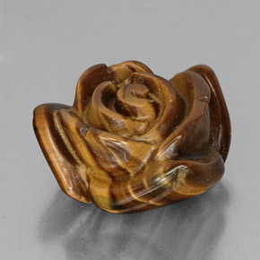 12.82克拉天然棕色Tiger's Eye，异形，16.4×15.2毫米，不透明