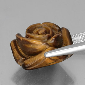 12.52克拉天然棕色Tiger's Eye，异形，15.6×15毫米，不透明