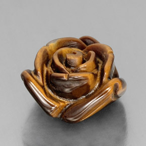 12.07克拉天然棕色Tiger's Eye，异形，16×15.4毫米，不透明