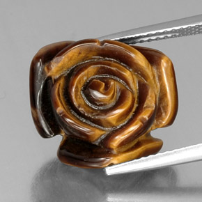 11.74克拉天然棕色Tiger's Eye，异形，15.7×15毫米，不透明