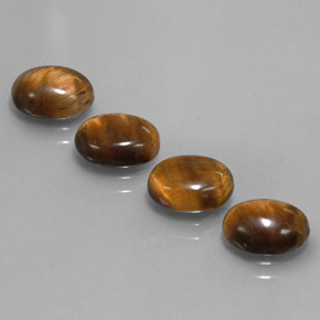 天然棕色Tiger's Eye，椭圆形切割，8.8×6.8毫米，不透明