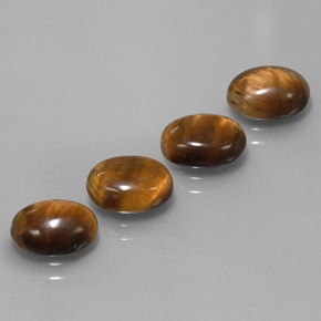 天然棕色Tiger's Eye，椭圆形切割，8.8×6.8毫米，不透明