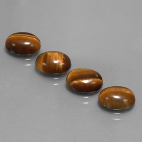 天然棕色Tiger's Eye，椭圆形切割，9×7毫米，不透明