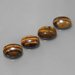 克拉天然虎眼石，椭圆形切割，不透明
