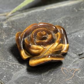 10.93克拉天然虎眼石，花形切割，不透明
