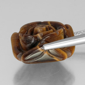 12.46克拉天然虎眼石，异形，不透明