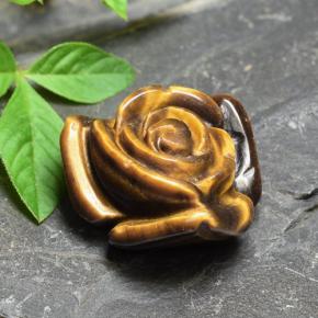 11.92克拉天然棕色Tiger's Eye，花形切工，15.8×15.7毫米，不透明