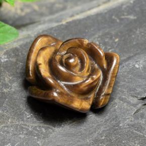 12.09克拉天然棕色Tiger's Eye，花形切工，16.3×16.2毫米，不透明