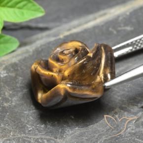 11.77克拉天然虎眼石，花形切割，不透明