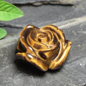 11.54克拉天然棕色Tiger's Eye，花形切工，15.6×15.1毫米，不透明