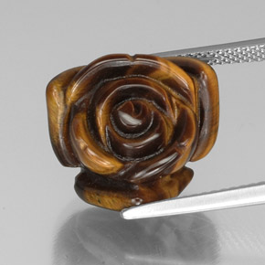 13.31克拉天然棕色Tiger's Eye，异形，16.2×15.6毫米，不透明