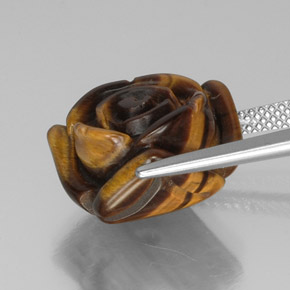 13.31克拉天然棕色Tiger's Eye，异形，16.2×15.6毫米，不透明