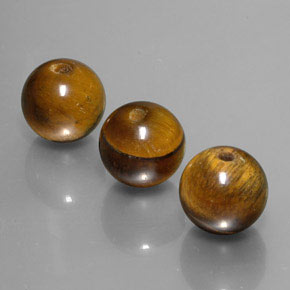 天然棕色Tiger's Eye，球形，8.34毫米，不透明