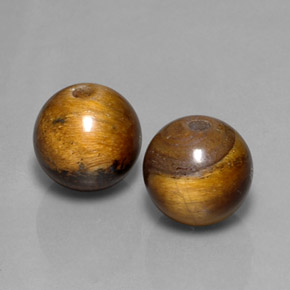 天然棕色Tiger's Eye，球形，8.33毫米，不透明