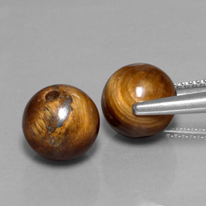 克拉天然虎眼石，球形，不透明