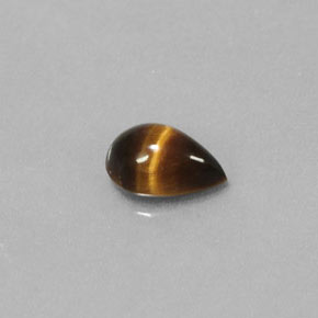 0.70克拉天然棕色Tiger's Eye，梨形，7.2×5毫米，不透明
