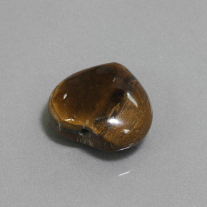 9.47克拉天然棕色Tiger's Eye，心形，14.3×13.1毫米，不透明